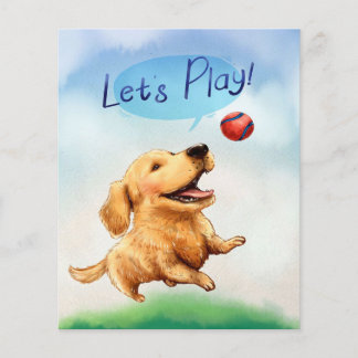 レッツ遊ー | Golden Retrieverキャンバス チラシ