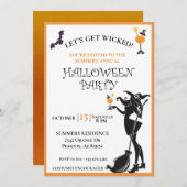 レッツ邪悪な魔女ハローウィンパーティ 招待状 (正面/裏面)