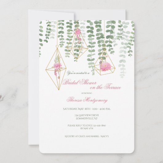 レッツ·アウト·つるブライダルシャワー 招待状 (正面)