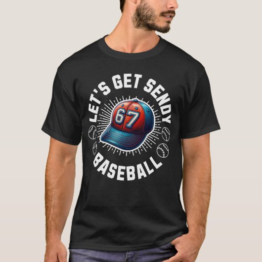 レッツ・ゲット・センディー・ベースボール Tシャツ (正面)
