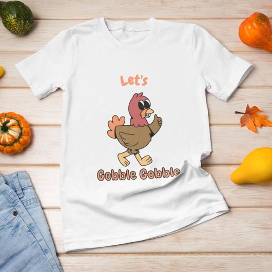 レッツ ゴブル ゴブル 面白い感謝祭の七面鳥 Tシャツ