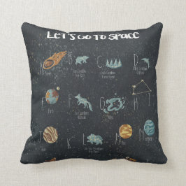 レッツ・ゴー・ザ・宇宙・アルファベット クッション