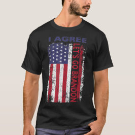 レッツ・ゴー・ブランドン私はトランプ・バイデン氏おもしろいに同意 Tシャツ