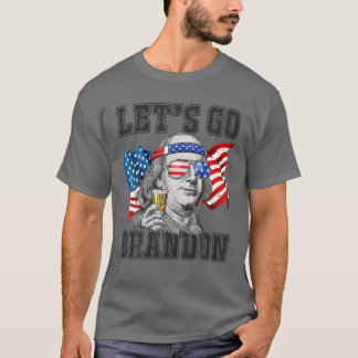 レッツ・ゴー・ブランドン・アメリカ国旗男性おもしろい女性 Tシャツ