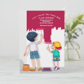 レッツ·ザ·タウン·レッ絵を描ド·誕生日 招待状 (スタンド正面)