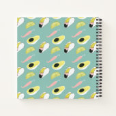 レッツ・タコア・アブ・ラブ |タコス要素パターン ノートブック (裏面)