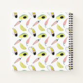 レッツ・タコア・アブ・ラブ |タコス要素円 ノートブック (裏面)