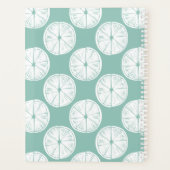 レッツ・タコア・アブ・ラブ |ティール（緑がかった色）ライムパターン プランナー手帳 (裏面)