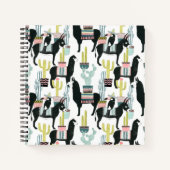 レッツ・タコア・アブ・ラブ |ラマ&ドンキーパターン ノートブック (正面)