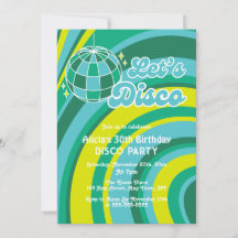 レッツ ディスコ グルーヴィー ウェーブ レトロ 70s グリーン バースデー