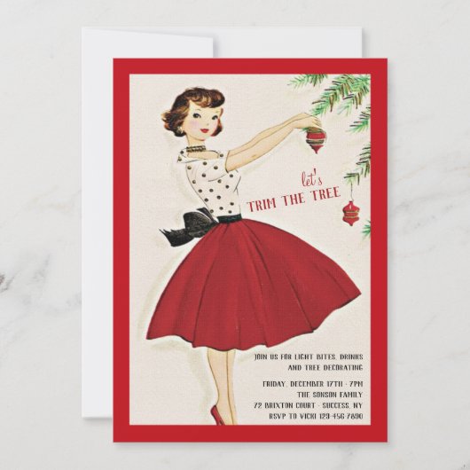 レッツ・トリー・ホリデー・パーティー 招待状 (正面)