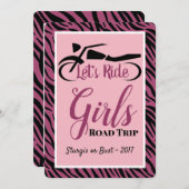 レッツ・ド・ガールズ・ロード・トリップ 招待状 (正面/裏面)