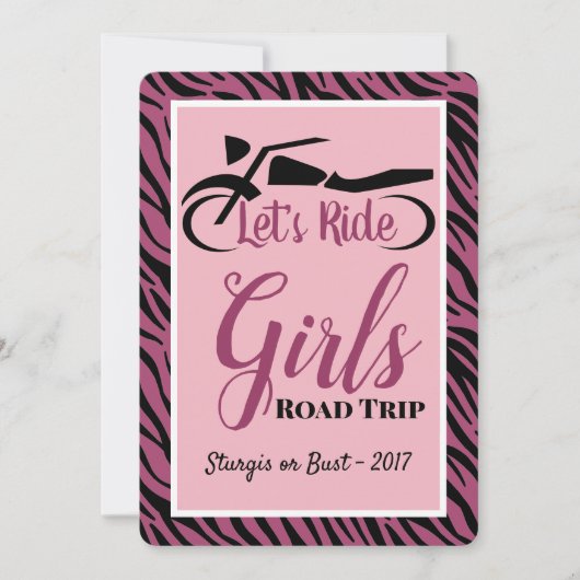 レッツ・ド・ガールズ・ロード・トリップ 招待状 (正面)