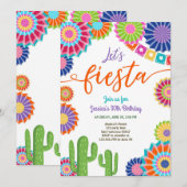 レッツ·フィエスタ·インビテーションメキシコ誕生日30女性 招待状 (正面/裏面)