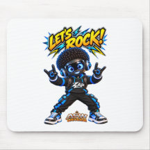 レッツ ロック! Zap AI ロボット ゲーミング マウスパッド