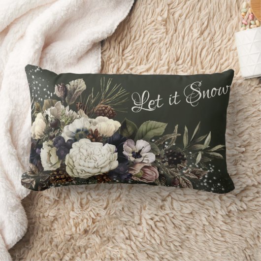 レットイットスノーウィンエレガントターガーデンフローラデザイン ランバークッション (ブランケット)