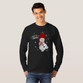 レットイットスノー雪だるま長袖 Tシャツ (正面フル)