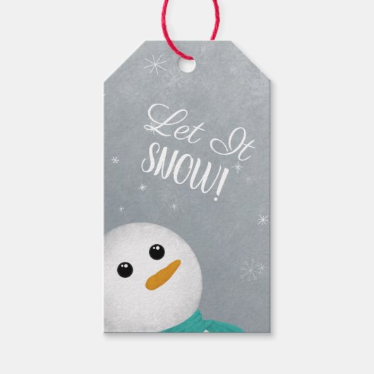 レットイットスノー雪だるま ギフトタグ (正面)