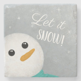 レットイットスノー雪だるま ストーンコースター