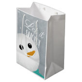 レットイットスノー雪だるま ミディアムペーパーバッグ (正面アングル)