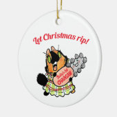 レットクリスマスリップオーナメント セラミックオーナメント (左)