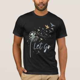 レットゴー ライズ スリーブ ピース マインドフルネス メンタルヘルス Tシャツ