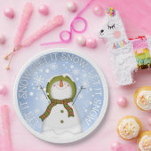 レットスノー雪だるま紙プレート ペーパープレート (パーティー)