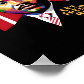 レットフリーダムリングや輪おもしろい引用文 ポスター (角)