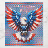 レットフリーダムリングや輪アメリカンイーグル ワインラベル (シングルラベル)