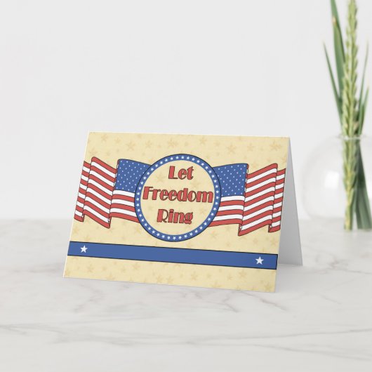 レットフリーダムリングや輪 カード (正面)