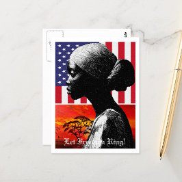 レットフリーダムリングや輪 ポストカード