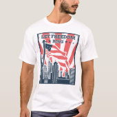 レットフリーダムリングや輪 Tシャツ (正面)