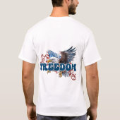 レットフリーダムリングや輪 Tシャツ (裏面)
