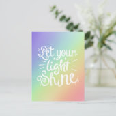 レットユアライトシャイン引用文 – レインボー ポストカード (スタンド正面)