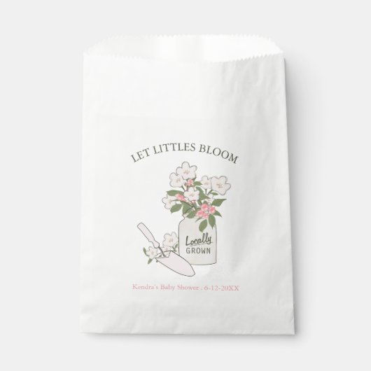レットリートルズ開花ガーデンシーズベビーシャワー フェイバーバッグ (正面)