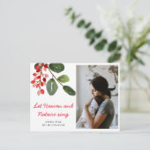 レット天国&自然シンレッドベリー |写真 ポストカード (スタンド正面)