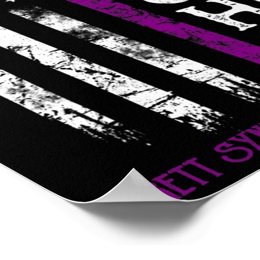 レット症候群ウォリアー米国国旗のダウン症候群アワレン ポスター (角)