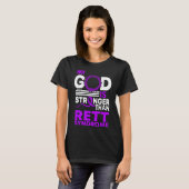 レット症候群啓発 リ Rett症候群より強い神様 Tシャツ (正面フル)