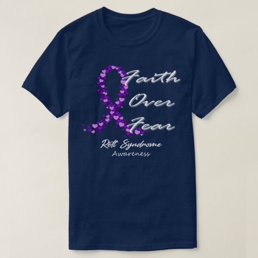 レット症候群認識度このFaへの恐怖に対する信仰 Tシャツ (デザイン正面)