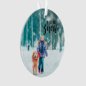 レット·イット·スノー·カスタム·クリスマス·フォト オーナメント (正面)