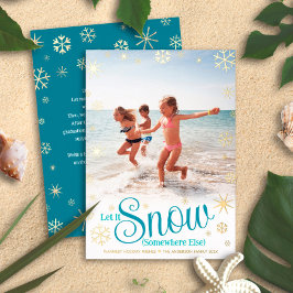 レット・イット・スノー・サムウェア・エルス トラベル フォト リアル ゴールド 箔シーズンカード