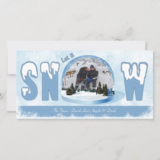レット・イット・スノー ホリデー フォト カード (正面)