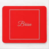 レッドあなたの名前ミニマリスト個人モダン マウスパッド (正面)