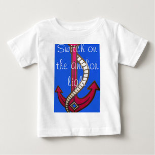 レッドいかりアートプリント ベビーTシャツ