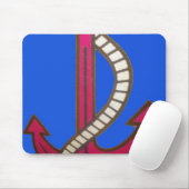 レッドいかりアートプリント マウスパッド (マウス)