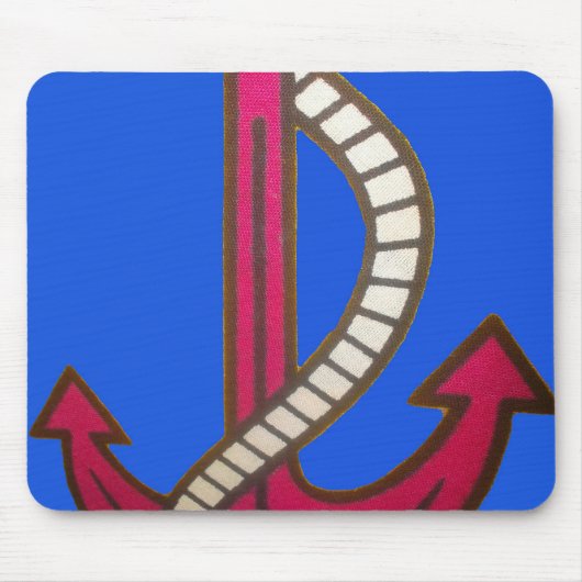 レッドいかりアートプリント マウスパッド (正面)