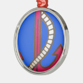 レッドいかりアートプリント メタルオーナメント (左)