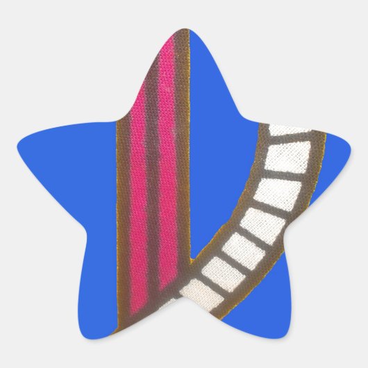 レッドいかりアートプリント 星シール (正面)