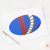 レッドいかりアートプリント 楕円形シール (封筒)