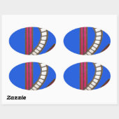 レッドいかりアートプリント 楕円形シール (シート)